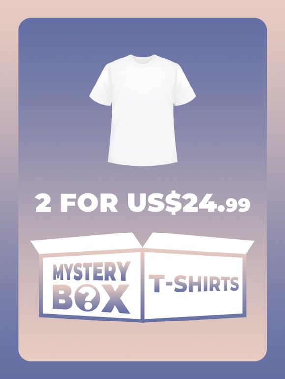 DRESSLILY MYSTERY BOX of 2 Men T-shirts - multicolor 2XL