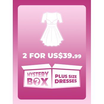 

DRESSLILY MYSTERY BOX of 2 Plus Size Dresses, Multicolor