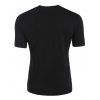 T-shirt de Base Simple en Coton en Couleur Unie à Manches Courtes - Noir M