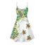 Vacation Dress Tropical Rainforest Sea Turtle Print Spaghetti Strap Hawaii Dress - Vert clair XXXXXL | US 20