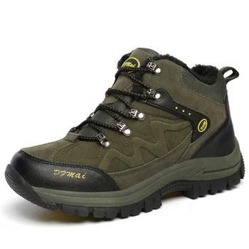 Chaussures de randonnée anti-dérapantes pour hommes - Vert Armée 6.5