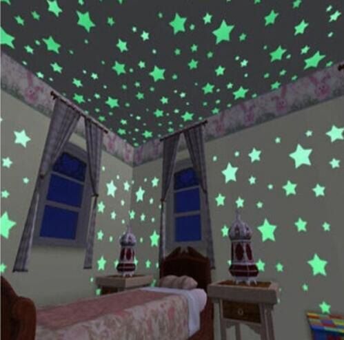 17 Off 2020 Wall Ceiling Glow Dark Stars Stickers Decal Kids