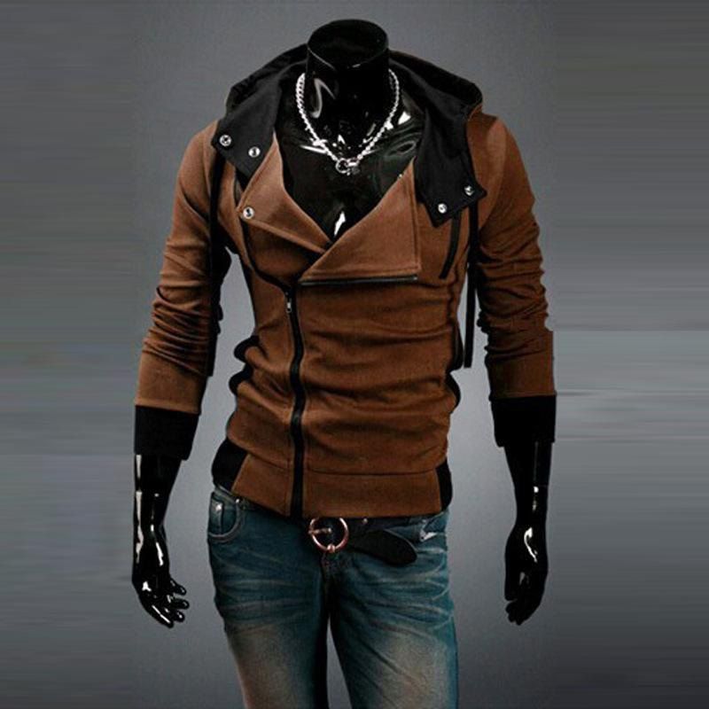 

Men's Hooded Jacket Slim Cardigan Sweatshirt W09, White