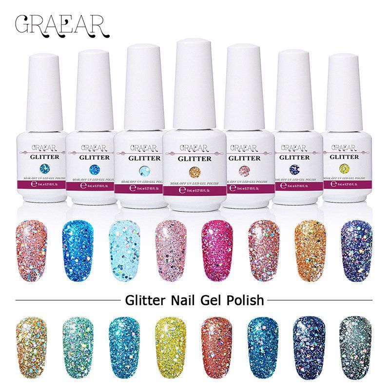 

Shiny Nail Polish Gel Sequins Phototherapy Gel Flash Diamond Nail Polish Glue Removable And Durable, Gc042