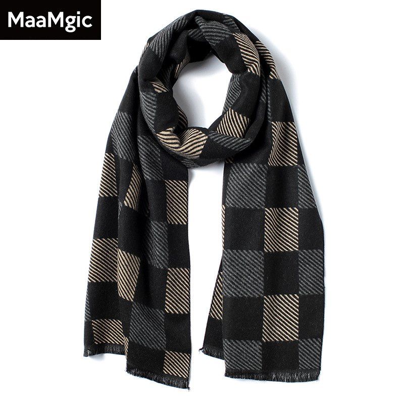 

MaaMgic2017 Autumn And Winter New Men's Scarves Fashion European And American Style Imitation Cashmere Warm Business Casual Scarf, Fengshen junlang 10