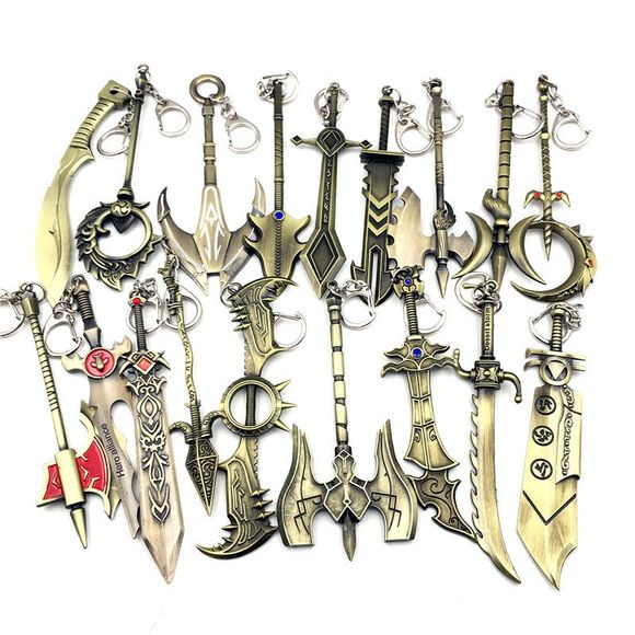 LOL Weapons League Of Legends Modèle d'arme complète Pendentif Porte-clés 12cm - Juge ange 12 CM