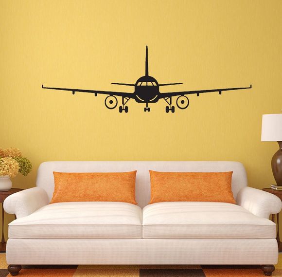 4028 autocollants muraux décoratifs personnalisés autocollants de décoration de mur de chambre à coucher d'avion garçon - L: 132 42CM 