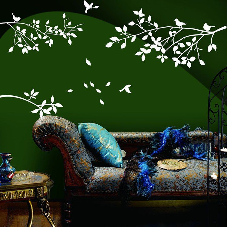 Photo Gallery Tree Branch Bird PVC Wall Stickers