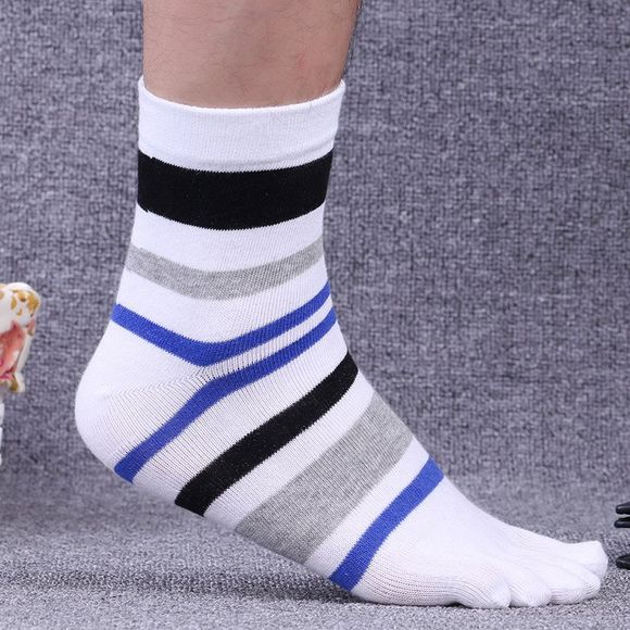 10 paires de chaussettes en coton à cinq doigts pour hommes d'été - Gris Foncé 