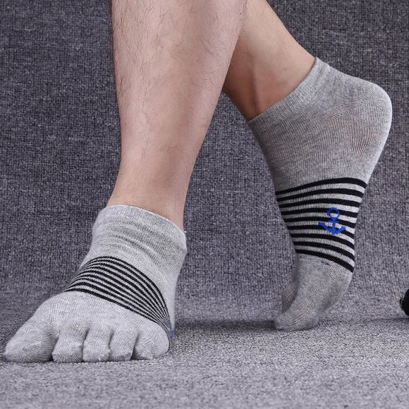 1 paire de chaussettes en coton à cinq doigts pour hommes en été - Zhang Qing 