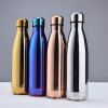 Tasse de magasin de cadeau de bouteille de tasse créative d'acier inoxydable - Or de Rose 500ML