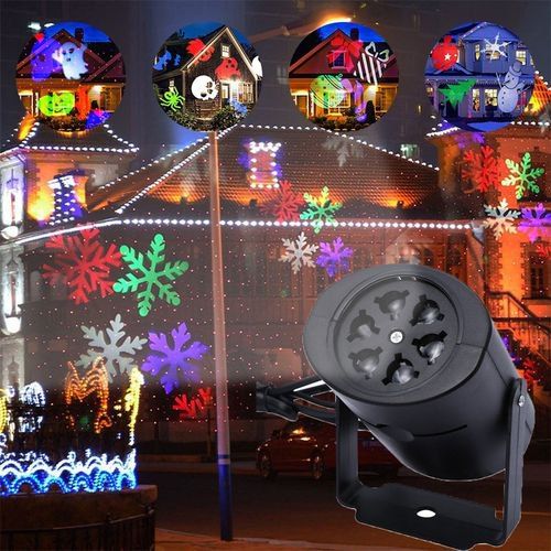 

LED Snowflake Effect Lights Outdoor Christmas Light Projector Garden Holiday Xmas Tree Decoration Landscape Lighting, As image