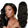 Vogue Black Elegant Long Fluffy Body Wave Full Lace Indian Human Hair Wig For Women - BLACK 12INCH