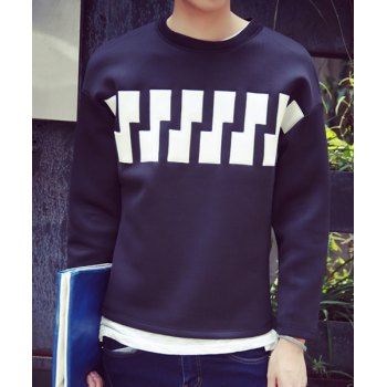 [41% OFF] 2021 Modish Round Neck Color Block Print Long Sleeve Men's ...