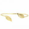 Élégant style simple forme des feuilles Bracelet manchette pour les femmes - d'or 