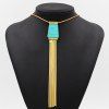 Chain Link Chic Turquoise Collier Tassel pour les femmes - Vert 