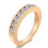 Mignon Rhinestoned anneaux ronds pour les femmes - d'or ONE-SIZE