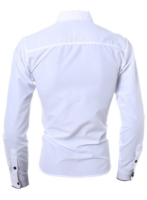 casual color block button down long sleeves shirts for men