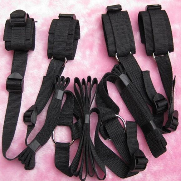 Élégants Sex Toy Noirs Liens d'Attache pour Adultes - Noir 