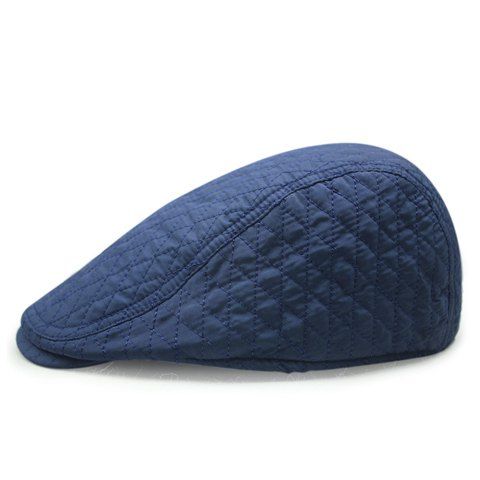 Élégant Rhombus Mesh discussion Agrémentée solide Cabbie Chapeau de couleur hommes - Bleu profond 