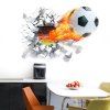 Motif Haute Qualité Football briser mur amovible 3D Stickers muraux - multicolore 