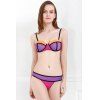 Style de Sexy Spaghetti Strap Color Block Ensemble bikini pour les femmes - Rose L