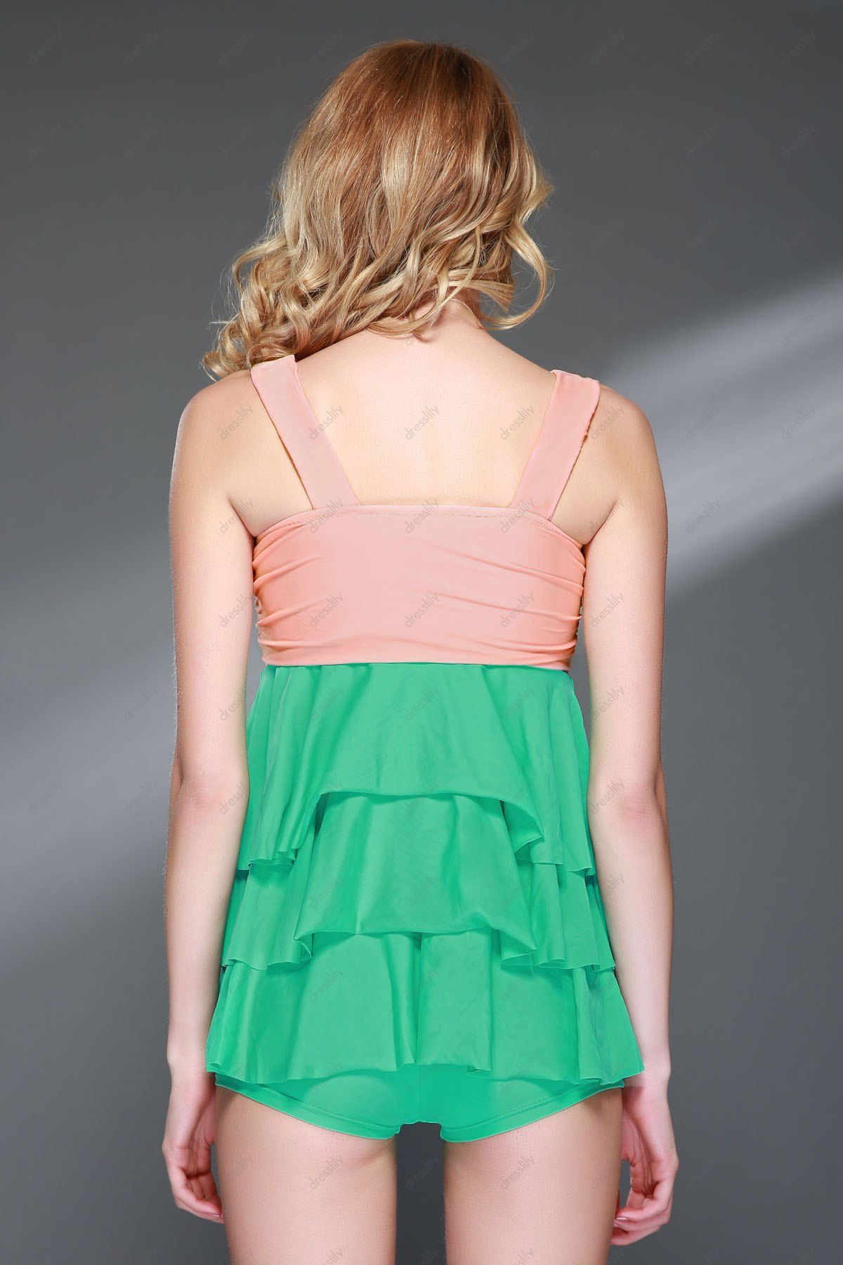 [73 OFF] 2021 Women's Charming MultiLayered Pleated Color Matching