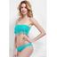 Fashionable Tassel Strapless Bikini Set For Women - AZURE M