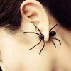 ONE PIECE Charateristic araignée Boucles d'oreilles forme pour dames - Noir 