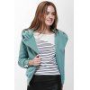 Fashionable Long Sleeve Solid Color Hoodie For Women - Pois Verts S