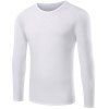 Round Neck Solid Color Long Sleeve Slimming Men's T-Shirt - Blanc 2XL