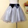 Stylish Women's Bowknot Organza Skirt - Gris Clair ONE SIZE(FIT SIZE XS TO M)