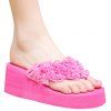 Leisure Flip Flop and Cloth Design Women's Slippers - Rose 38