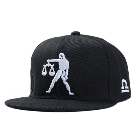 Homme élégant et balance Balances Black Cap Baseball Embroidery Hommes - Noir 