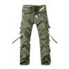 Cargo Pants Loose Fit Multi-Pocket Solid Color Zipper Fly droites hommes jambe - Vert Armée 29