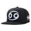 Black Cap Baseball Logo élégant Zodiac Cancer Shape Broderie Hommes - Noir 