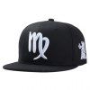Black Cap Baseball élégant Zodiac Vierge Logo Shape Broderie Hommes - Noir 