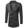 Casual Turn Down Collar Solid Color Long Sleeves Single Breasted Blazer For Men - Gris 2XL