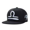 Black Cap Baseball élégant Zodiac Balance Logo Shape Broderie Hommes - Noir 