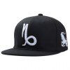 Black Cap Baseball élégant Zodiac Capricorne Logo Shape Broderie Hommes - Noir 