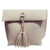 Trendy Tassels and PU Leather Design Crossbody Bag For Women - Gris 
