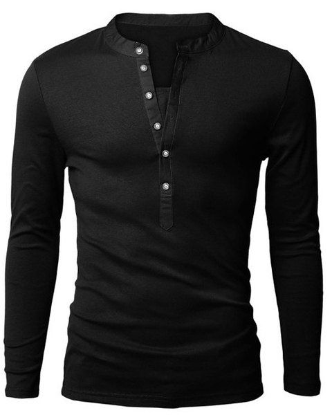 buttoned t shirt mens