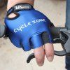 Une paire de qualité d'été Sports de plein air Cyclisme Non-Slip respirante moitié Gants Finger - Bleu L