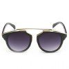 Chic Golden Metal Splicing Black Frame Women's Sunglasses - PURPLE 