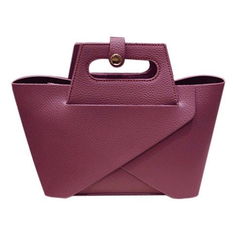 Concise Solid Color and Embossing Design Women's Tote Bag - Violacé rouge 