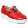 Trendy Slip-On and PU Leather Design Flat Shoes For Women - Rouge 36