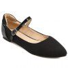 Splicing Trendy et chaussures plates solides Color Design Femmes - Noir 34