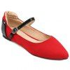 Color Block mode et chaussures plates de la Suede Design Femmes - Rouge 39