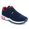 Fashionable Suede and Solid Color Design Athletic Shoes For Men - Bleu 39