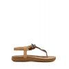 Bohemian perlage et talon plat design sandales pour femmes - Abricot 40